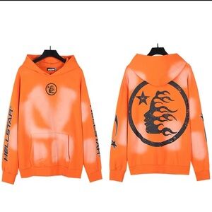 Orange Graphic Hoodie